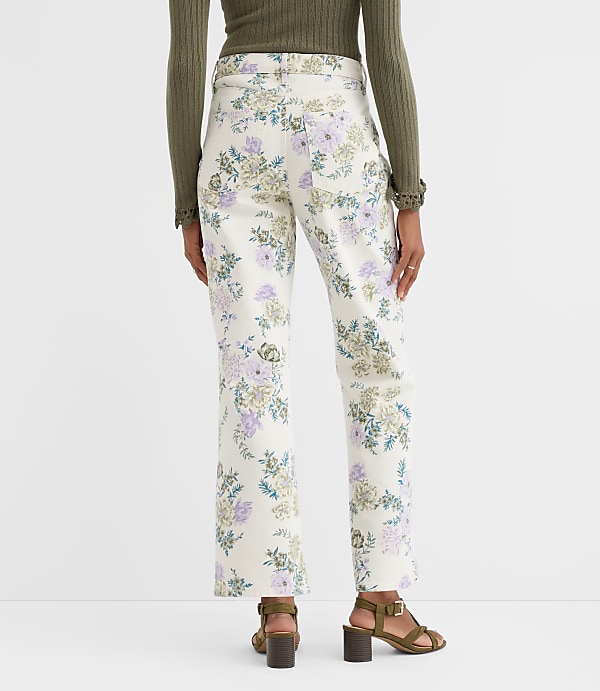 Tall High Rise Straight Jeans in Floral