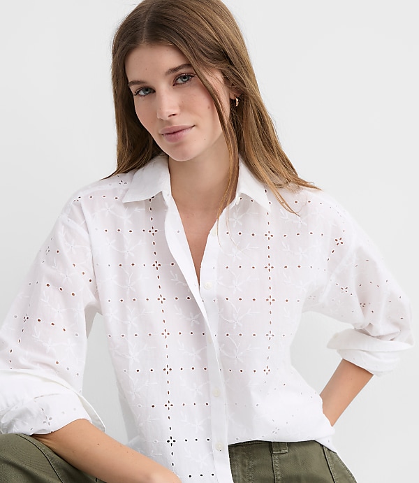 Eyelet Everyday Oversized Shirt