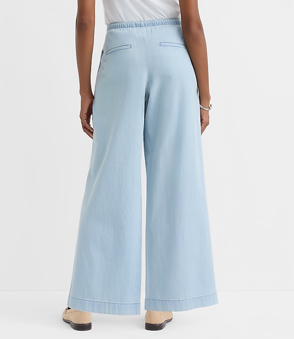 Petite Sawyer Pull On Pants in Chambray