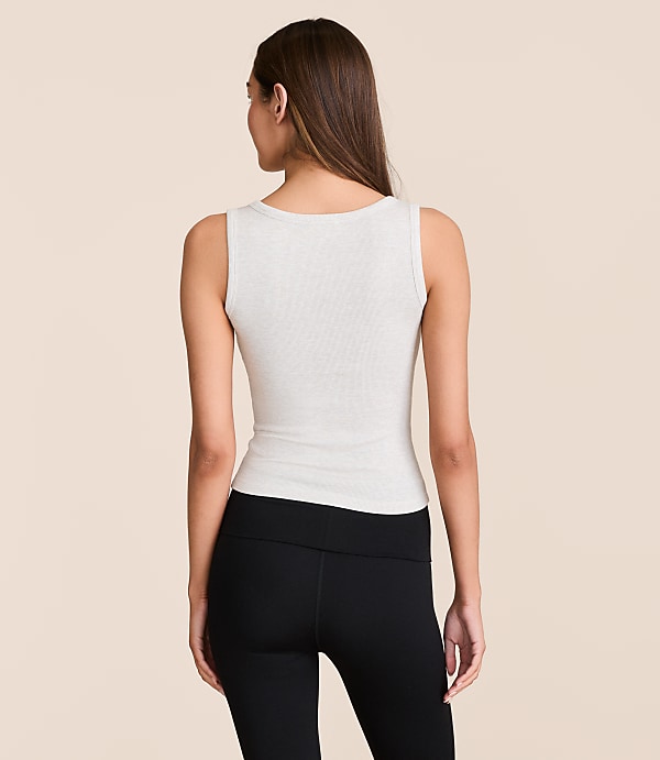 Petite Lou & Grey Heathered Ribbed Tank Top