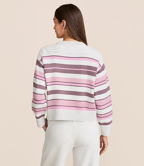 Petite Lou & Grey Striped Oversized Dreamstitch Sweater