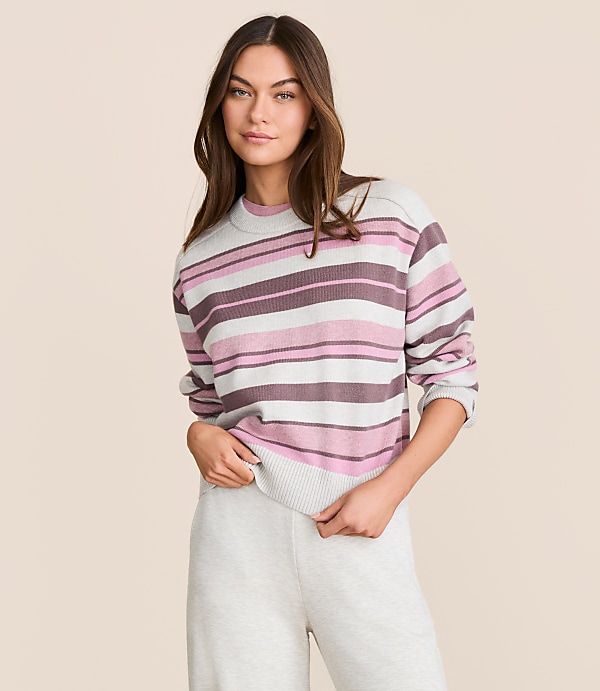 Petite Lou & Grey Striped Oversized Dreamstitch Sweater