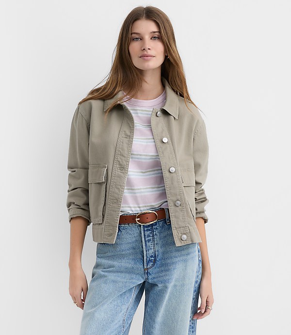 Petite Twill Utility Jacket