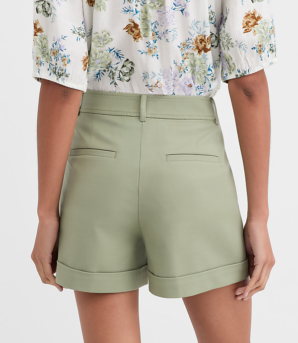 Cuffed Shorts in Doubleweave
