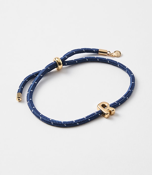 Rope Pull Tie Initial Bracelet
