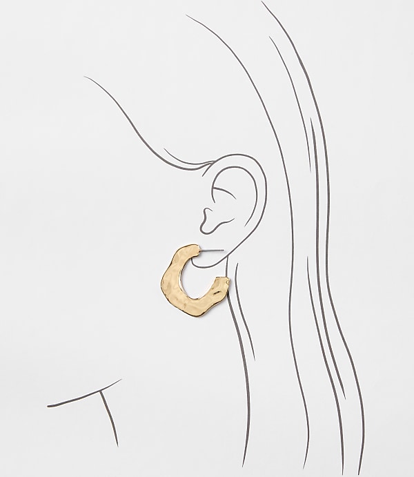 Molded Metal Hoop Earrings