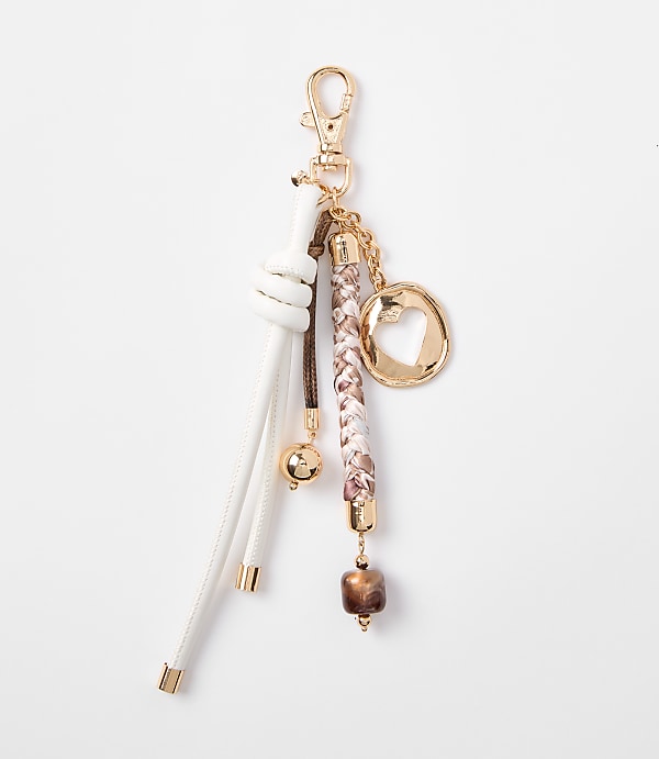 Cutout Heart Rope Bag Charm