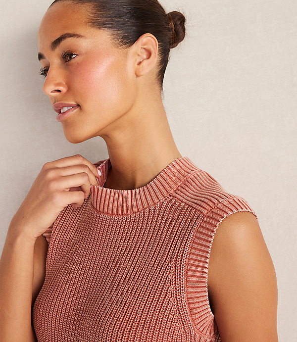 Haven Well Within Garment-Dyed Cotton Shaker Sleeveless Sweater