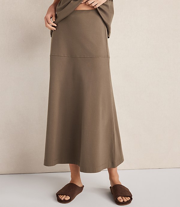 Haven Well Within Organic Cotton Interlock Midi Skirt