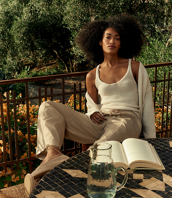 Haven Well Within Cotton Linen Plaited Tank