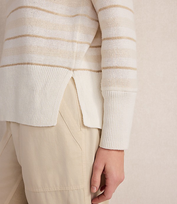 Haven Well Within Cotton Linen Stripe Crewneck