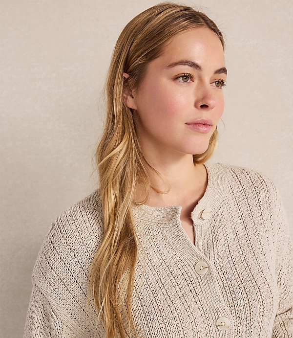 Haven Well Within Linen Tape Yarn Cardigan