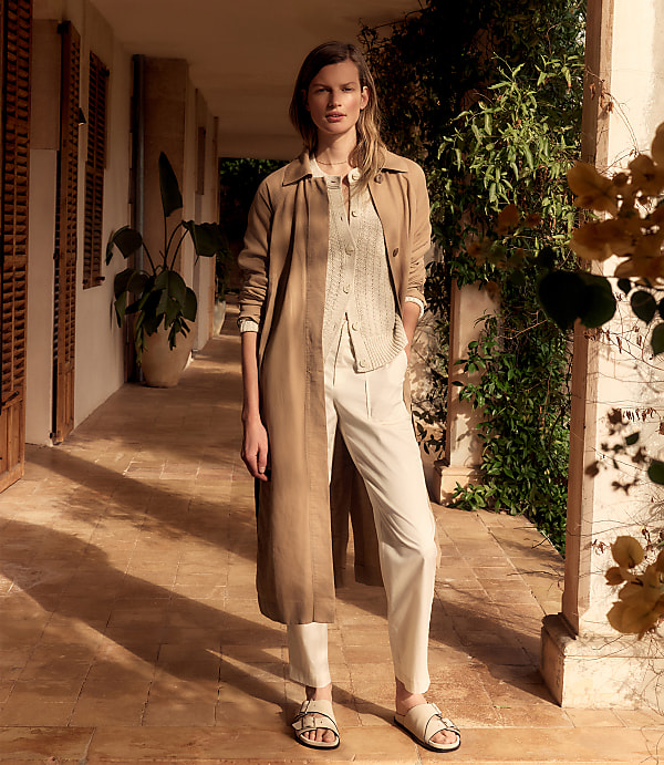 Haven Well Within Organic Cotton Twill Slim Barrel Leg Pants