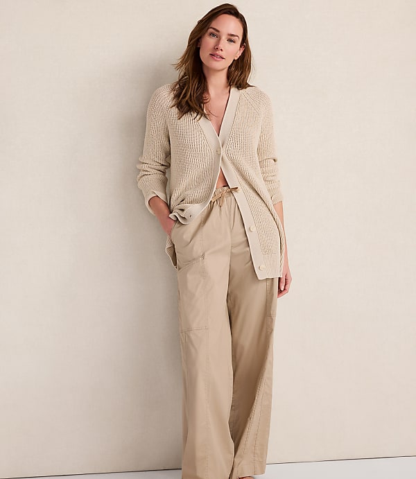Haven Well Within Linen Tape Yarn Button-Up Cardigan