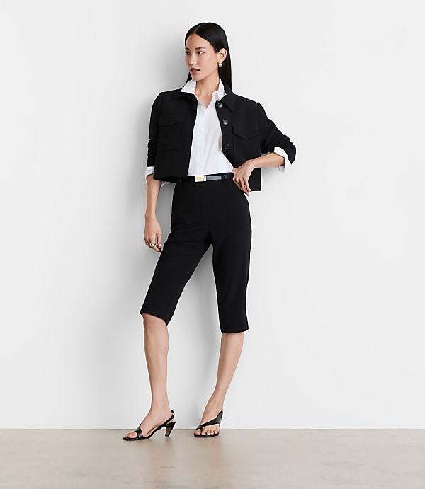 Petite LOFT Versa Seasonless Stretch Slim Crop Pants
