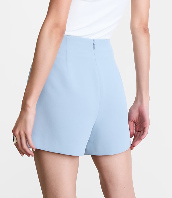 Petite LOFT Versa Crepe Drape Mini Skort