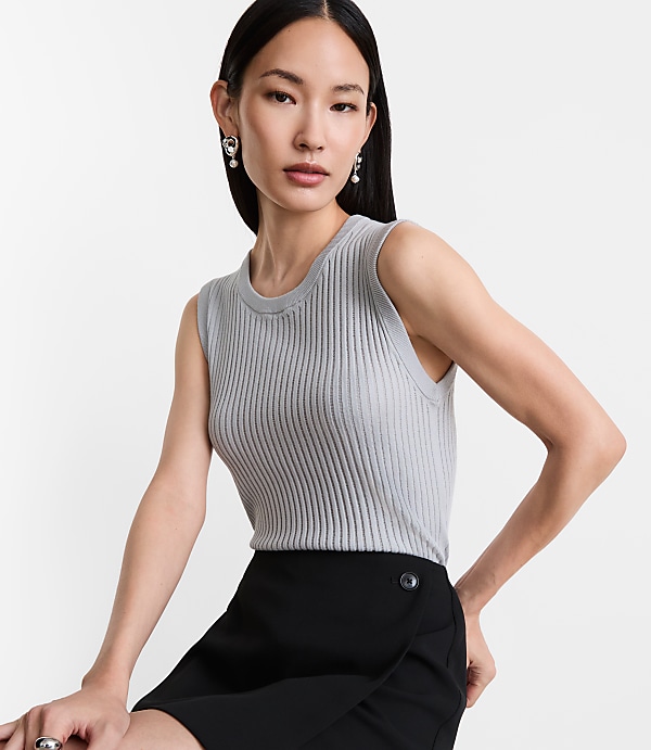 LOFT Versa Ribbed Sleeveless Sweater