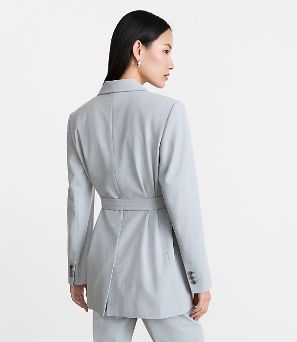 LOFT Versa Seasonless Stretch Tie Waist Blazer in Heather