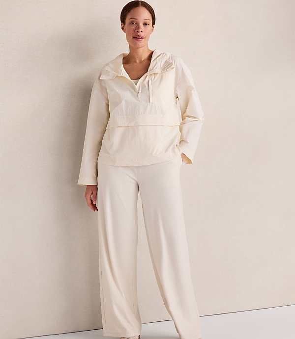 Haven Well Within Crinkle Nylon Half-Zip Hooded Jacket