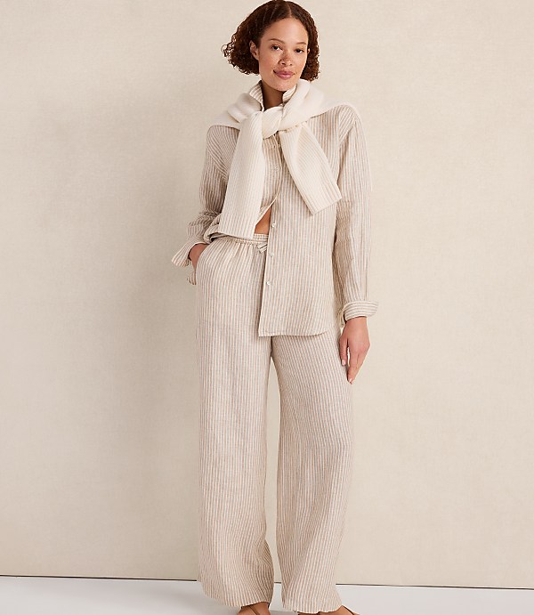 Haven Well Within Everweave Linen Stripe Relaxed Pants