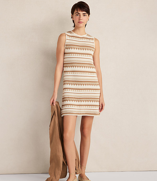 Haven Well Within Cotton Textured Stripe Mini Dress