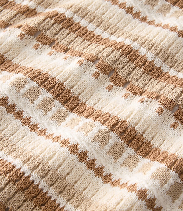 Haven Well Within Cotton Textured Stripe Mini Dress