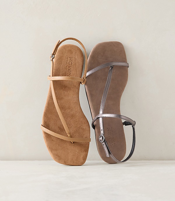 Haven Well Within Leather T-Strap Sandals