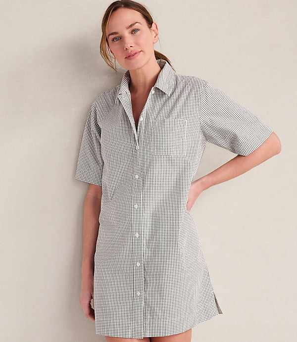 Haven Well Within Organic Cotton Poplin Gingham Sleep Dress