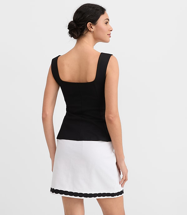 Ponte Peplum Tank Top