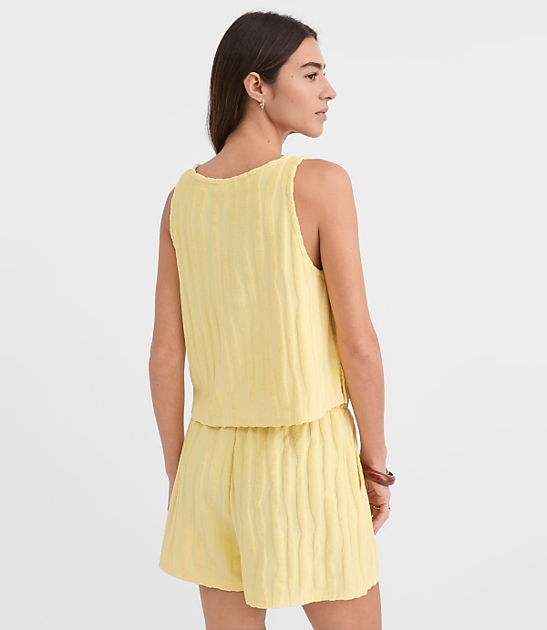 Petite LOFT Beach Striped Terry Tank Top