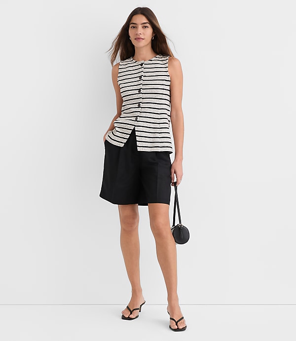 Stripe Textured Knit Vest