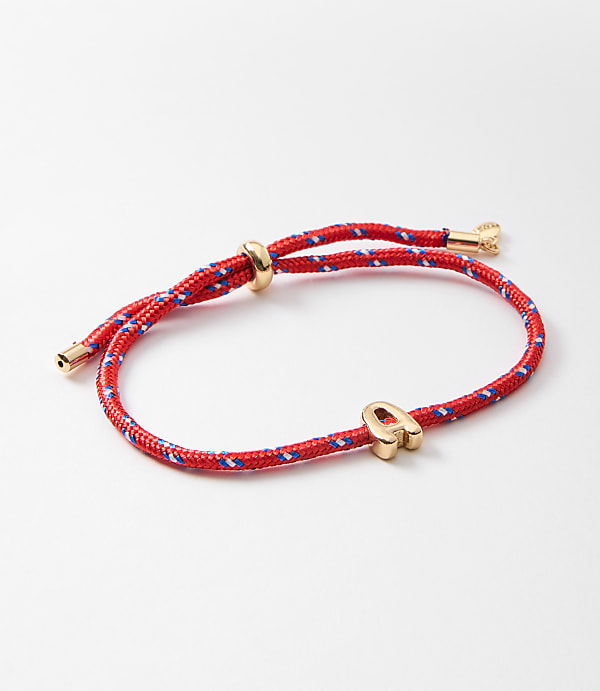 Rope Pull Tie Initial Bracelet