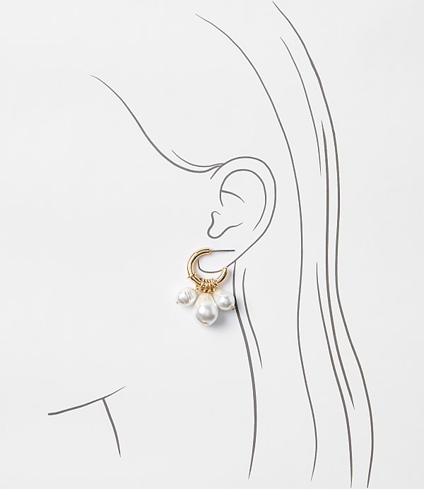 Pearlized Cluster Earrings