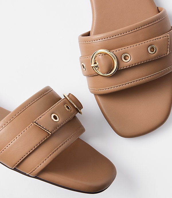 Buckle Slide Sandals