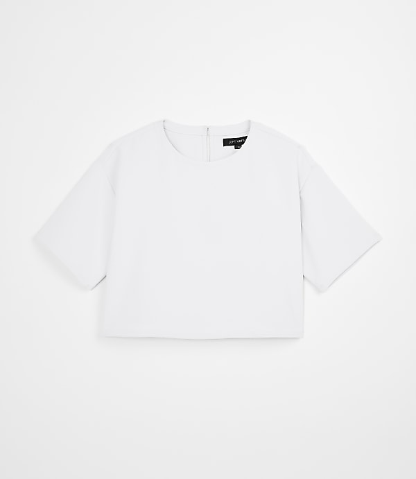 Petite LOFT Versa Crepe Drape Relaxed Tee