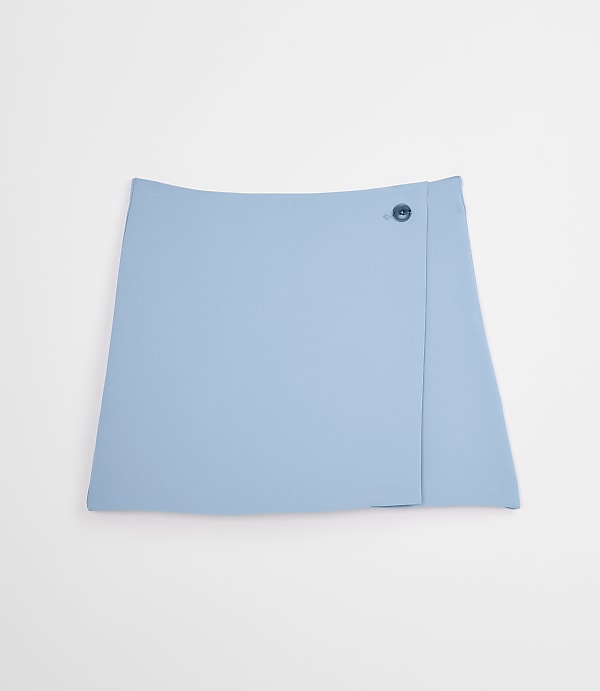 Petite LOFT Versa Crepe Drape Mini Skort