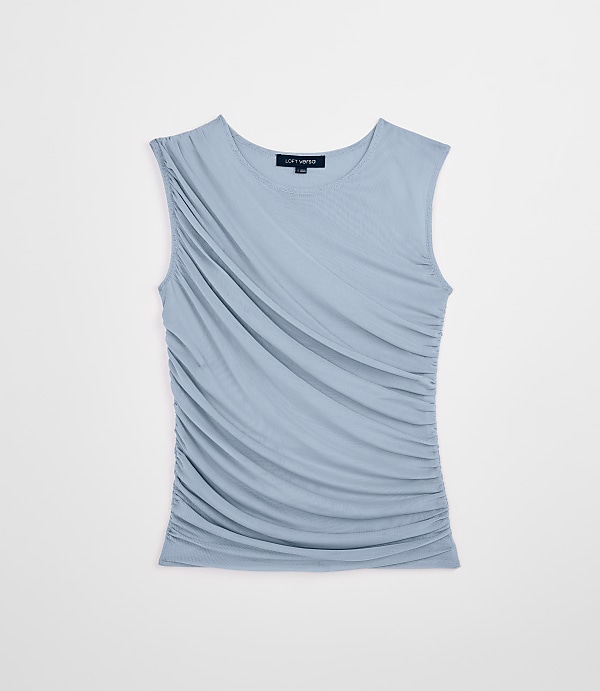 LOFT Versa Mesh Ruched Tank Top
