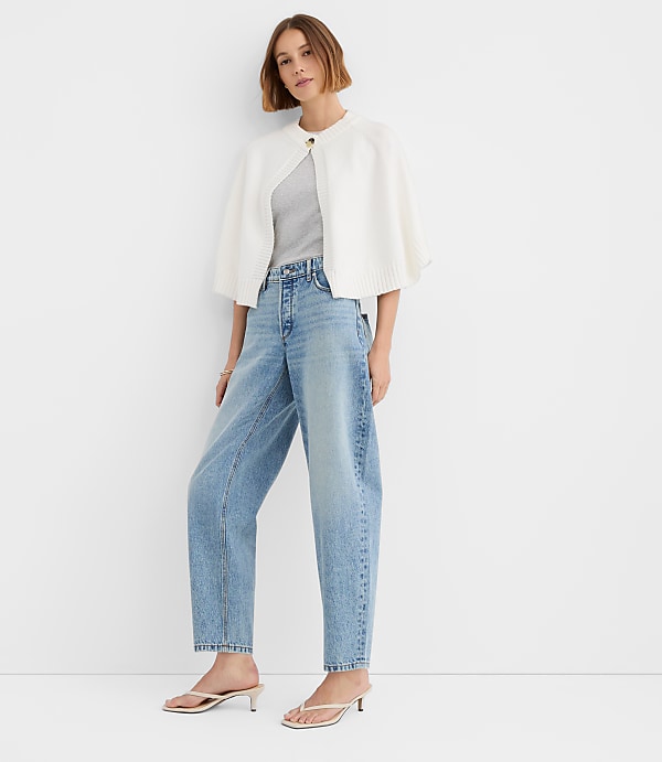 Button Cape Sweater