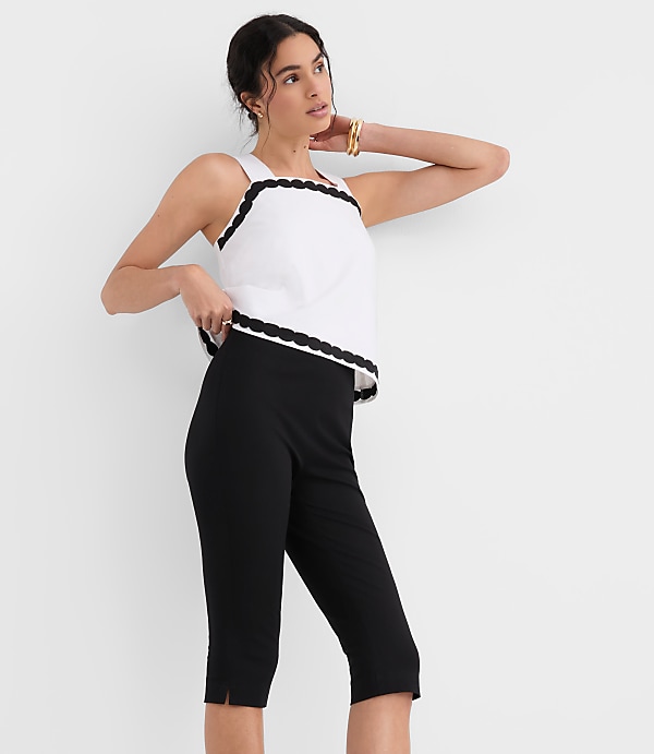 Slim Crop Pants in Bi-Stretch