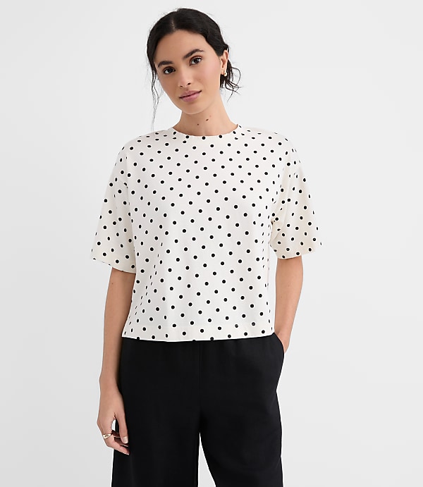 Petite Dotted Modern Tee