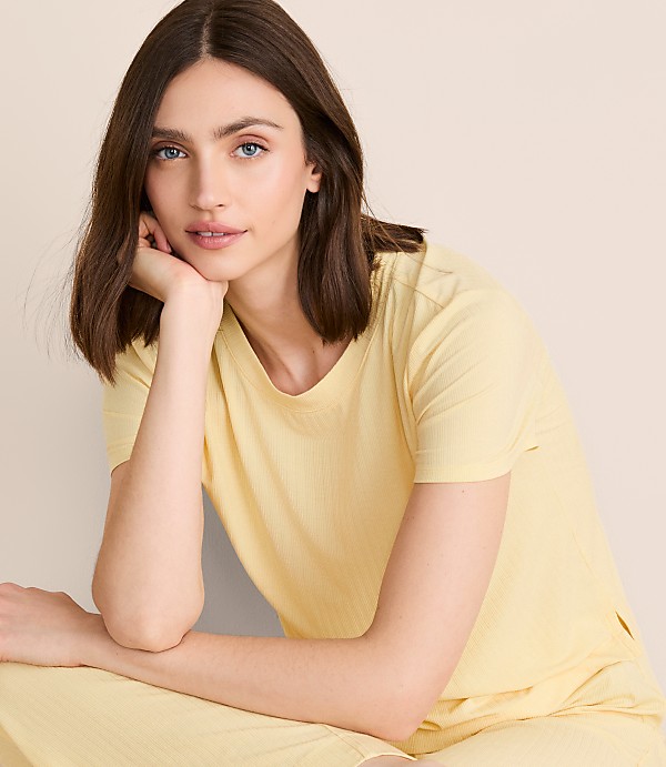 Lou & Grey Ribbed Modal Pajama Tee