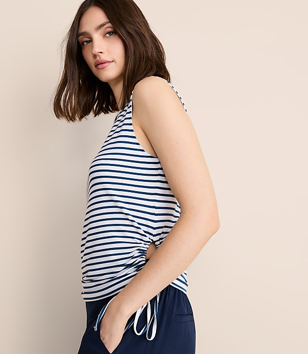 Lou & Grey Striped Essential Modal Side Tie Tank Top