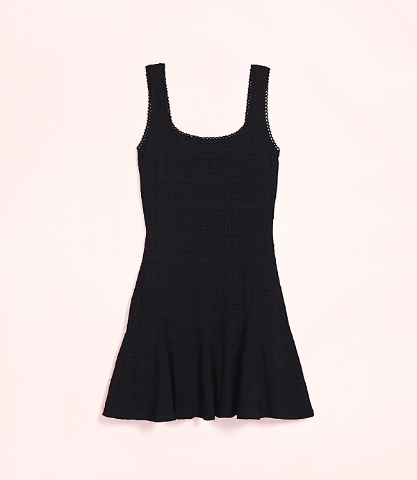 Lately Scalloped Pointelle Mini Dress