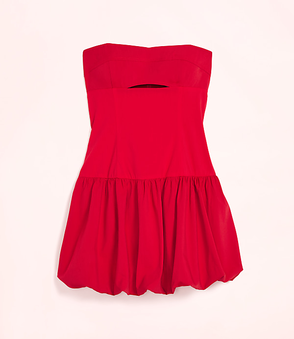 Lately Cutout Bubble Strapless Mini Dress