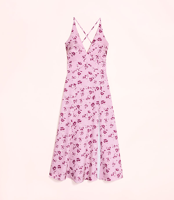 Lately Floral Satin V-Neck Gown