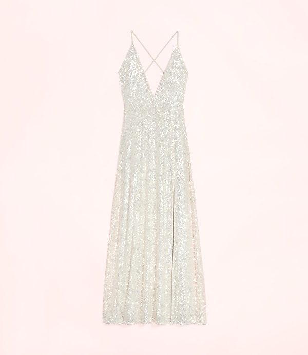 Lately Sequin Strappy V-Neck Gown