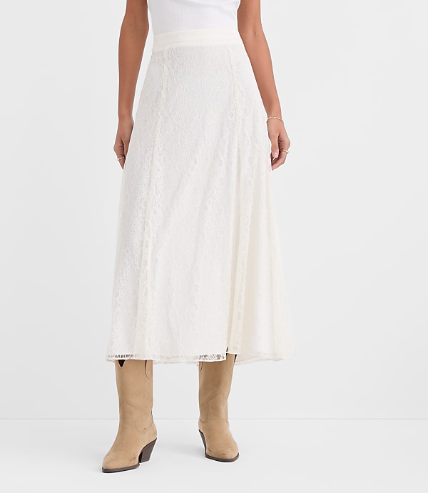 Floral Lace Maxi Skirt