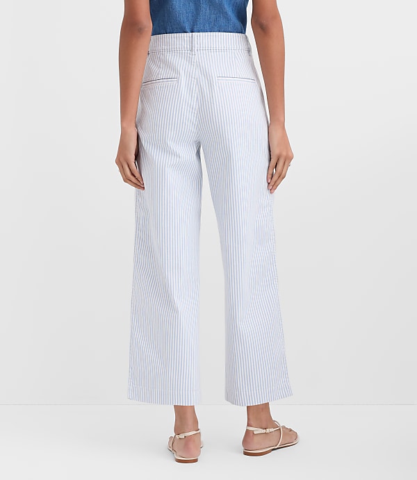 Petite Curvy Palmer Wide Leg Crop Pants in Stripe