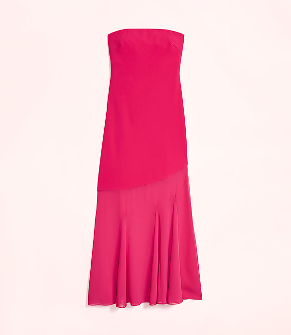 Lately Strapless Mixed Media Gown