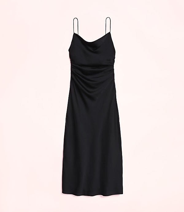 Lately Satin Bias Cowl Neck Gown